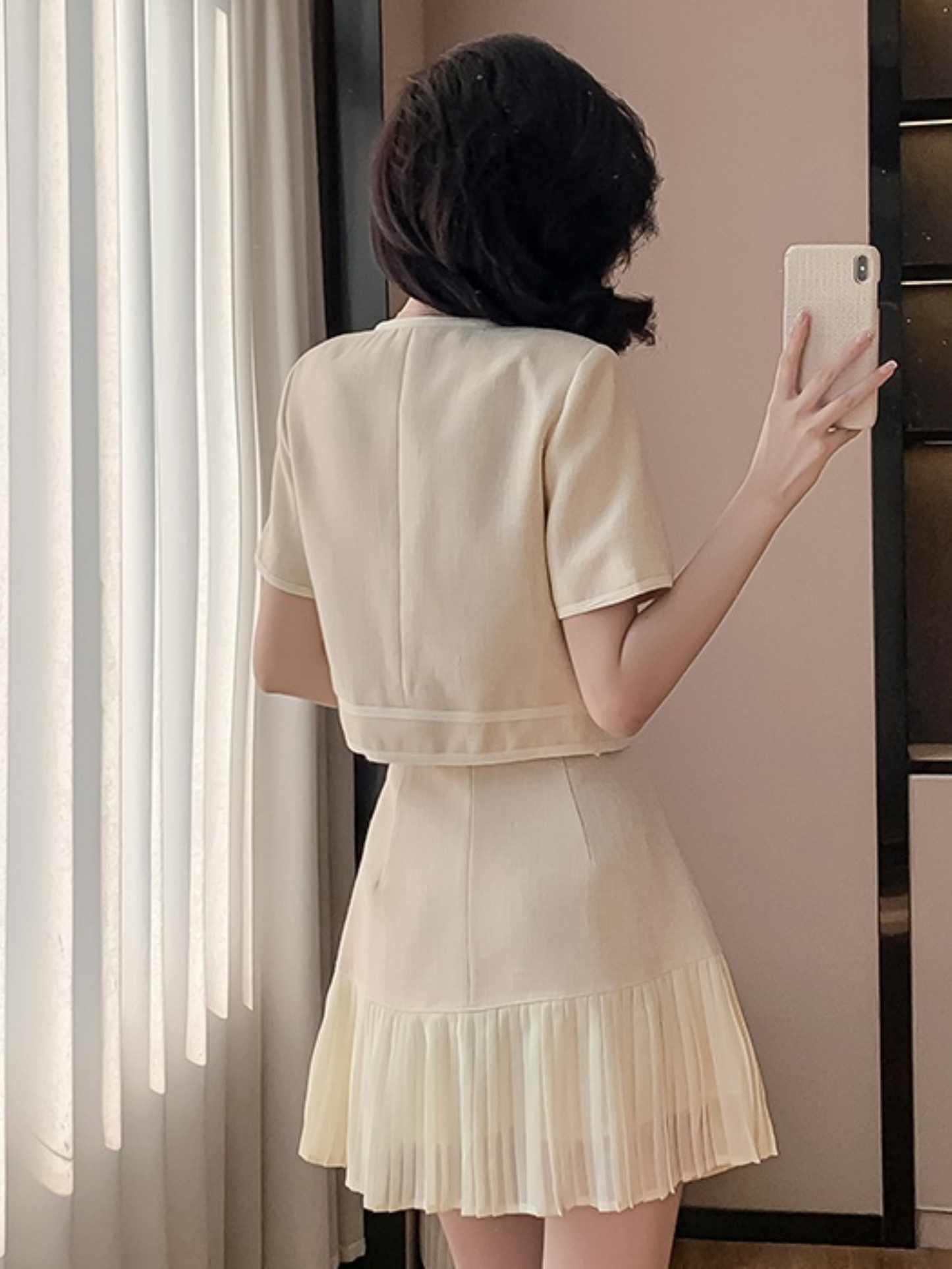 Set dos piezas top y falda elegante moderno Irene