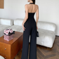 Jumpsuit minimalista negro elegante Elsa