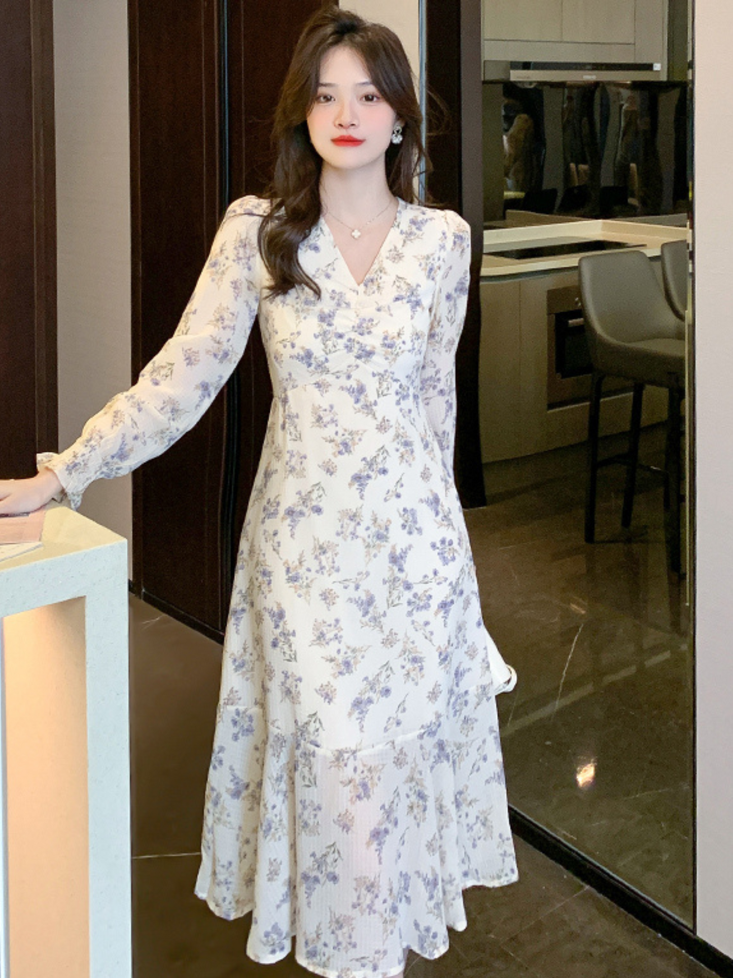Vestido largo floral casual Julieta