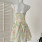 Vestido convertible maxi/mini floral Olive (Mayoreo)