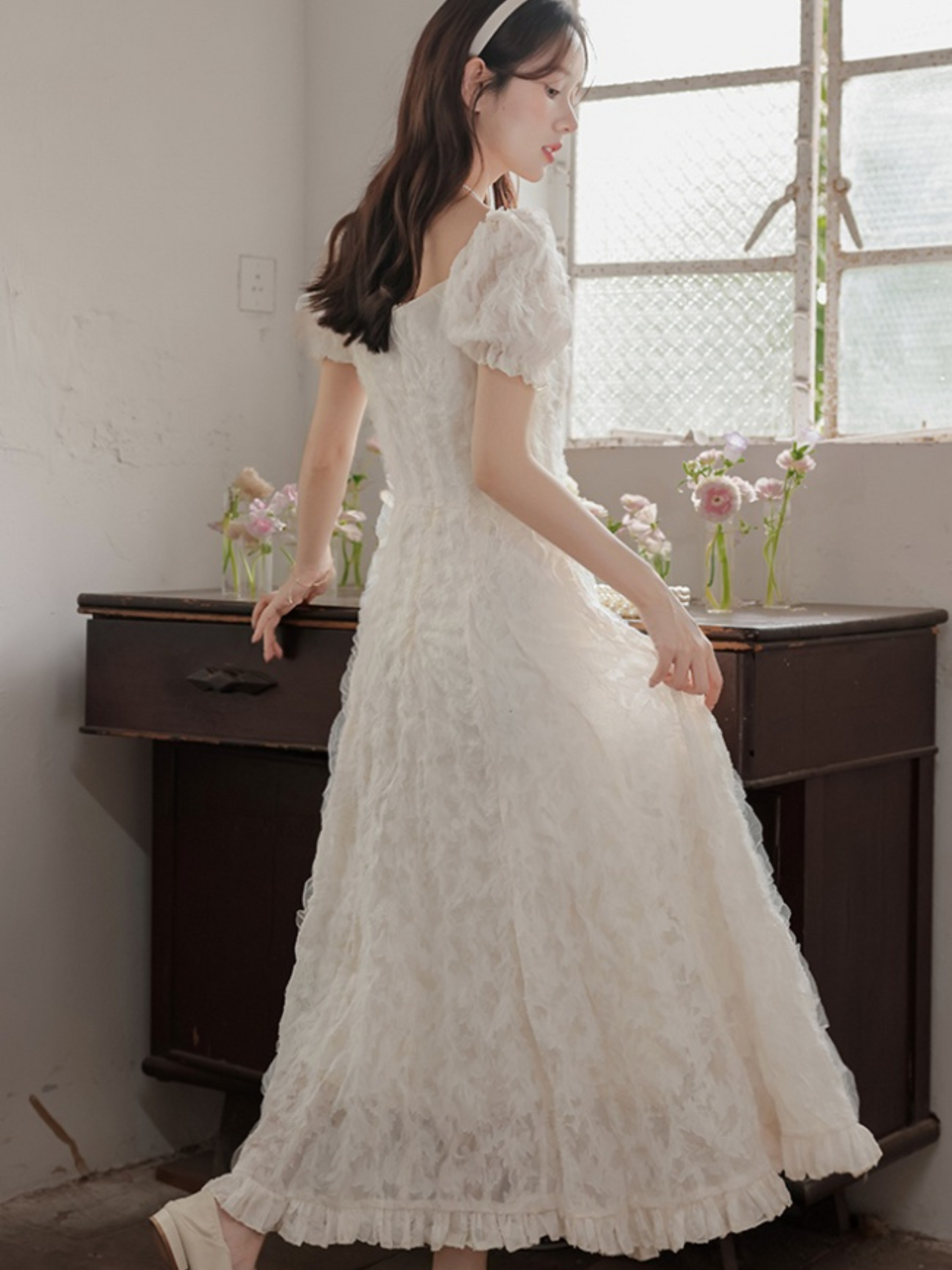 Vestido largo elegante romántico Vicky