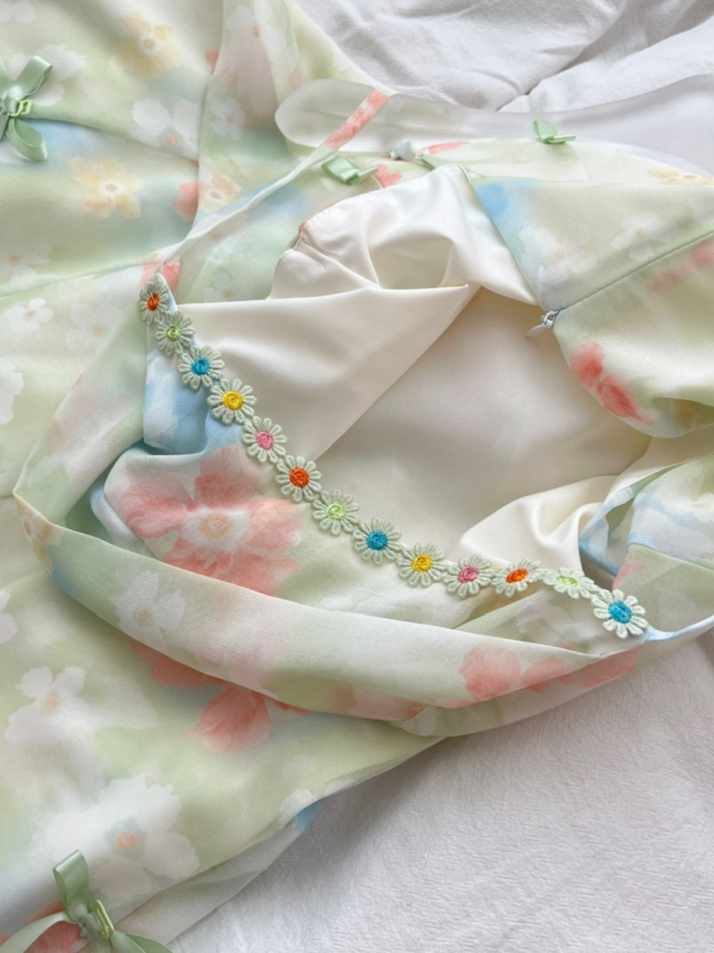 Vestido convertible maxi/mini floral Olive (Mayoreo)