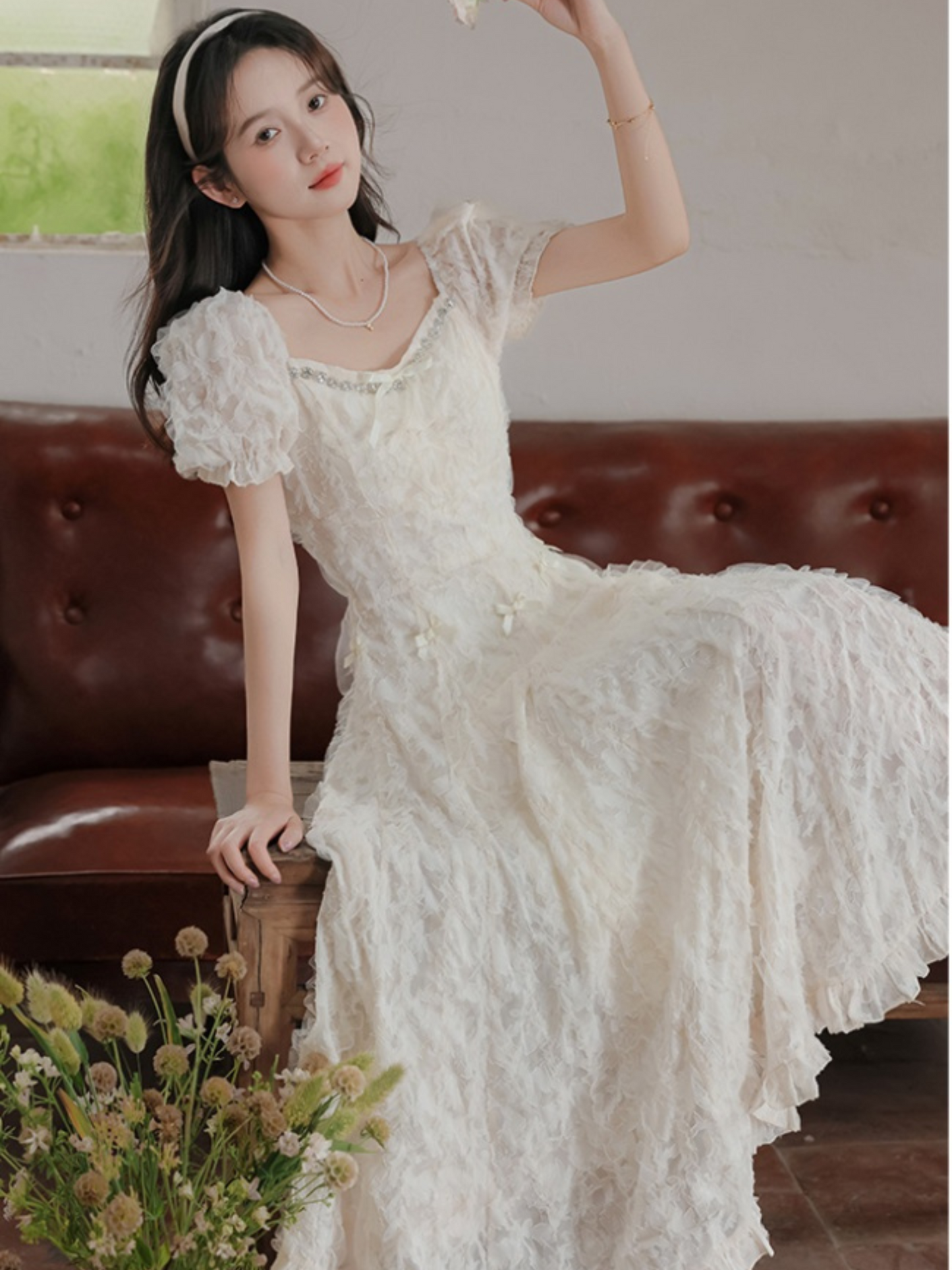 Vestido largo elegante romántico Vicky