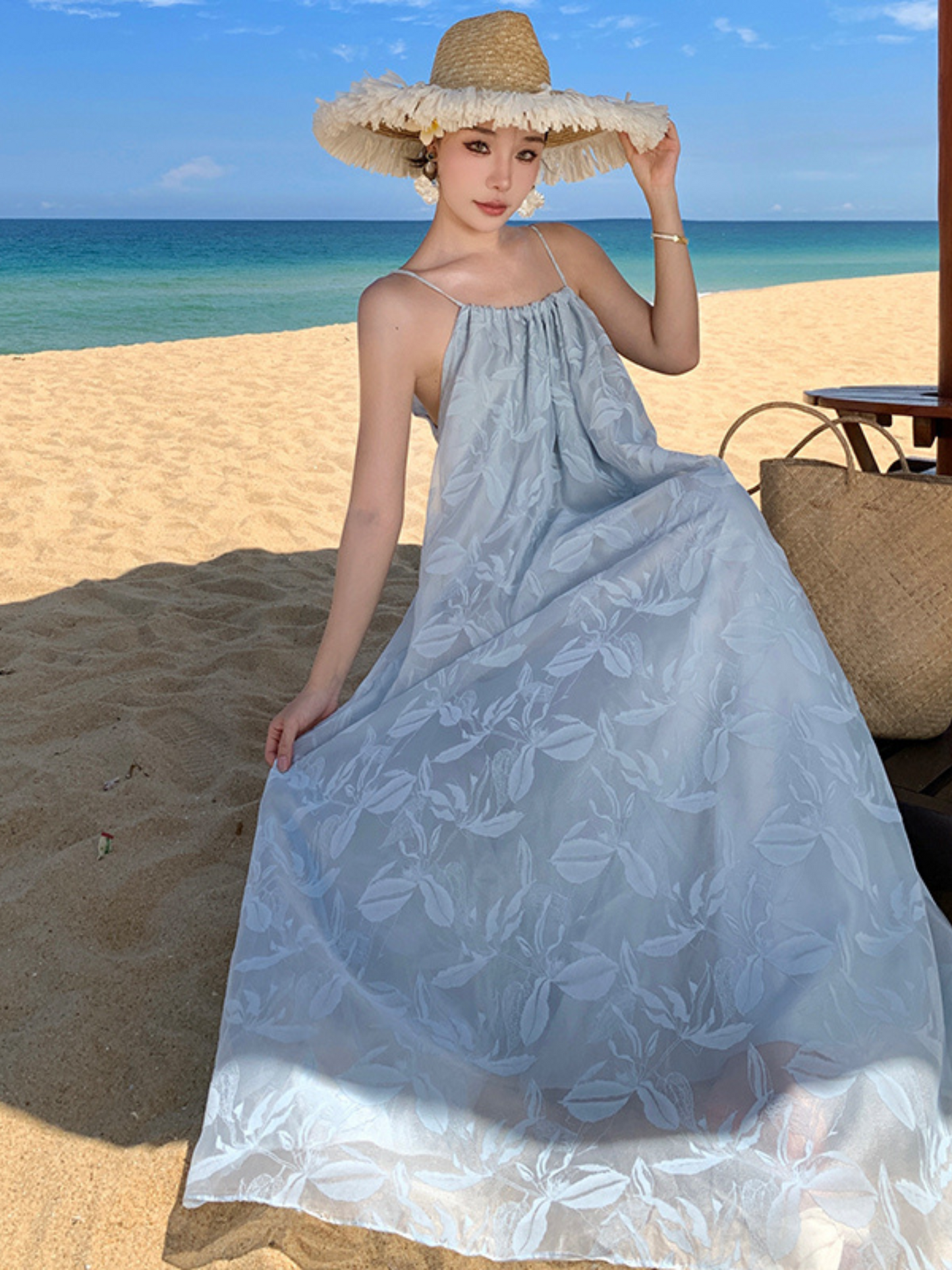 Vestido Maxi con tirantes para playa Vero