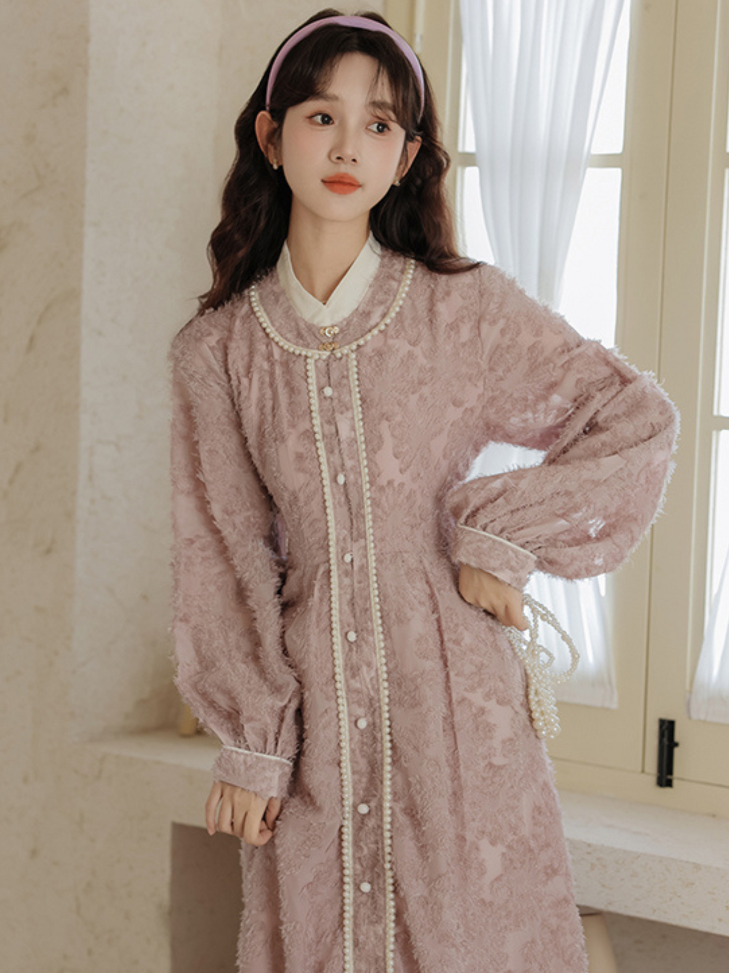 Vestido Largo Estilo Cottage Rosa Matilda