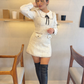 Vestido Casual Elegante Tweed con moños Nadine