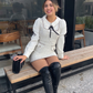 Vestido Casual Elegante Tweed con moños Nadine