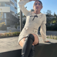 Vestido Casual Elegante Tweed con moños Nadine