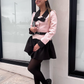 Vestido Elegante Rosa y Negro Jennie