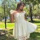 Mini vestido romántico tierno Juniper