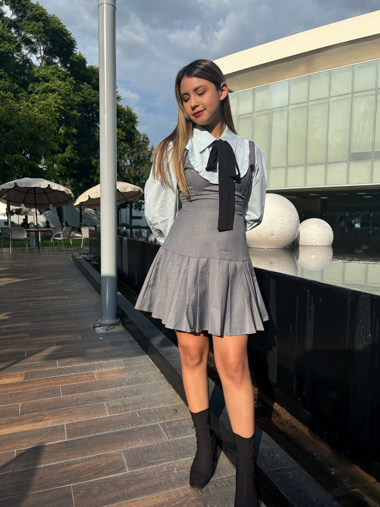 Vestido elegante preppy Megan