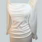 Vestido elegante midi blanco con mangas Blair