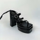 Sandalias con plataforma alta para primavera Seúl NEGRO